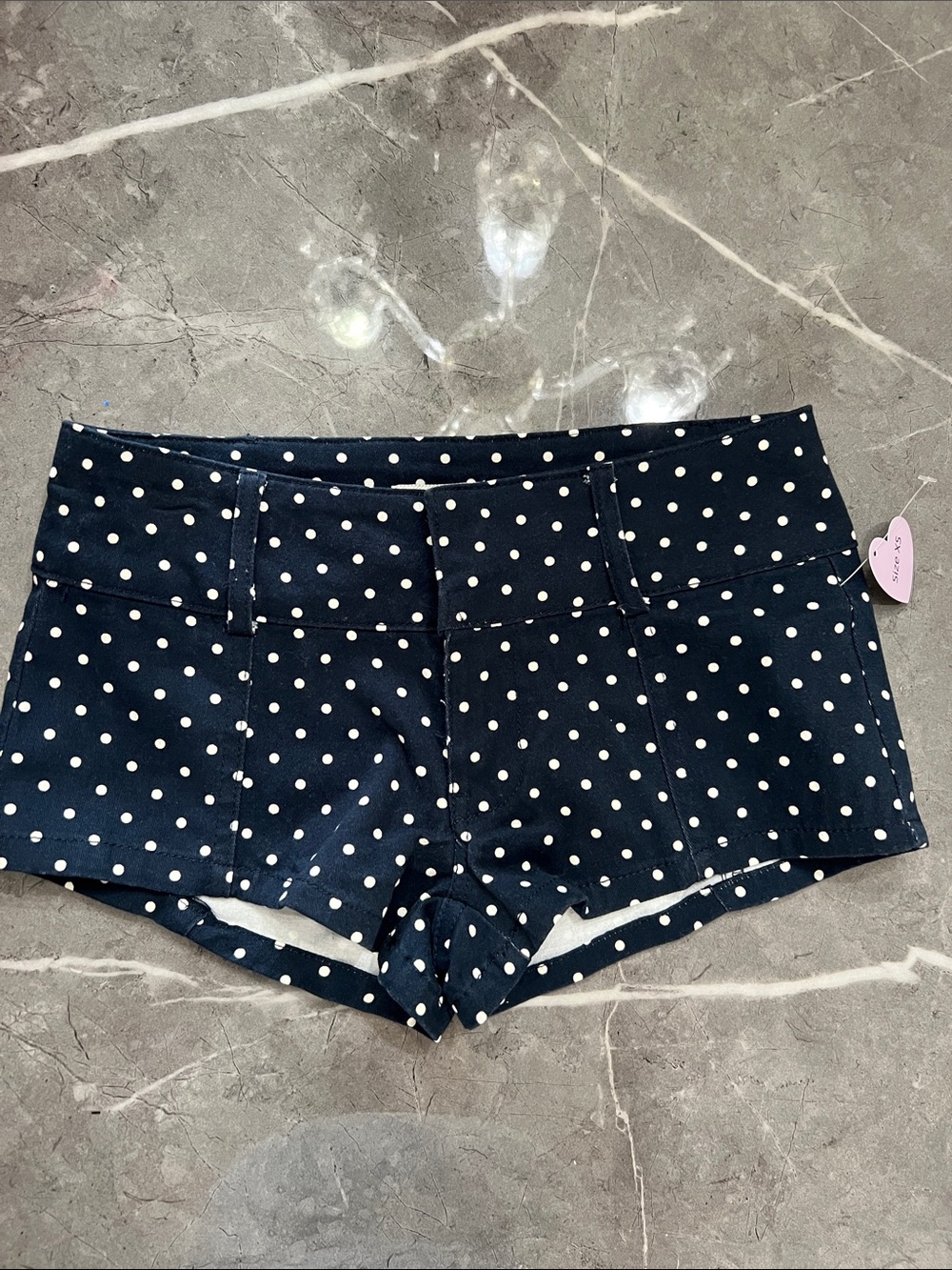Navy Polka Dot Women’s Bike Shorts